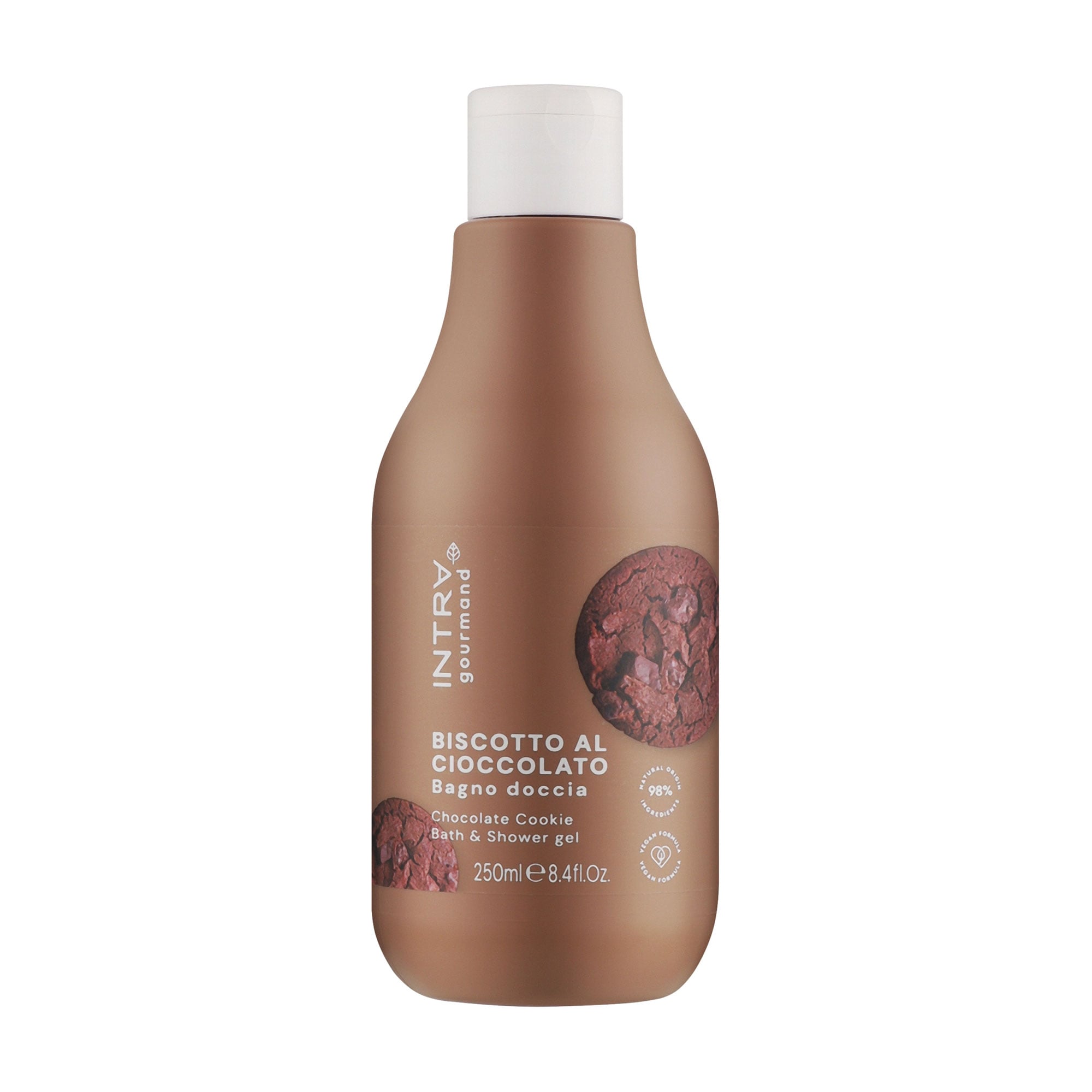 Гель-крем для душу та ванни Intra Chocolate Cookie Bath &amp; Shower Gel з ферментованим вівсом, 250 мл